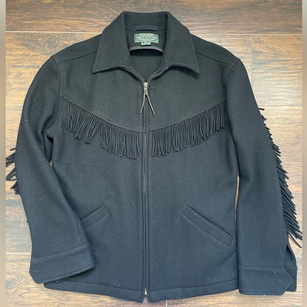 Ralph Lauren Country Mens Fringe Wool Jacket